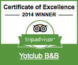 Certificate of Excellence | Yotclub | B&B | Tripadvisor